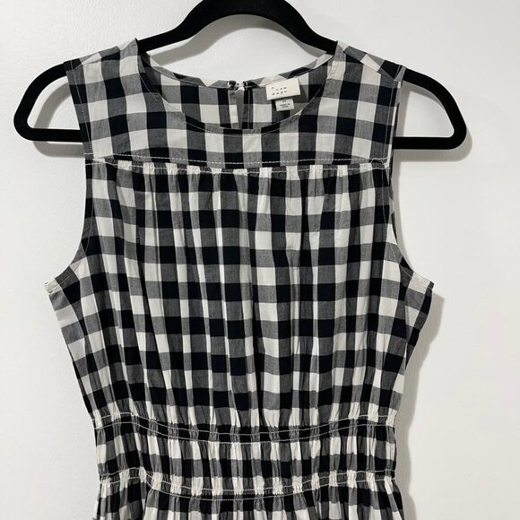 A New Day Buffalo Plaid Midi Sleeveless Dress with Smocked Waist [size M] - Picture 2 of 12